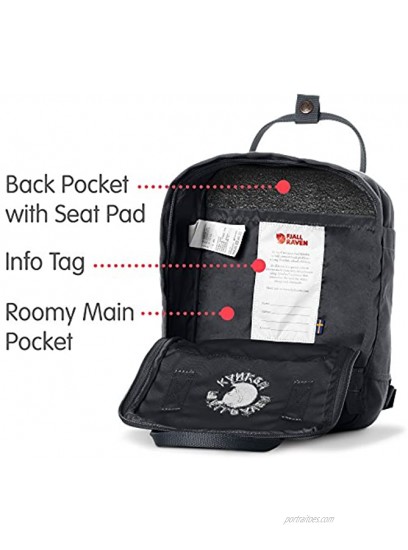 Fjallraven Kanken Re-Kanken Mini Recycled Backpack for Everyday Use Heritage and Responsibility Since 1960 Slate