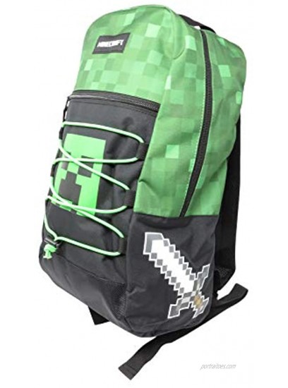 Minecraft Creeper Allover Print Backpack Bookbag