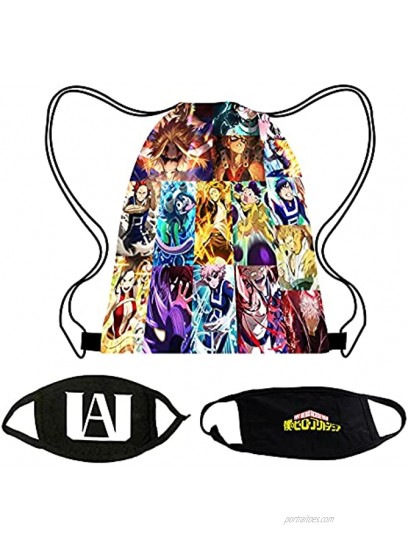 My Hero Academia Merch Set for Anime Fans 1 Mha Backpack 2 Face Mask 50 Mha Stickers 4 Button Pins 1 Wristband 8 Bookmark 1 Lanyard 2 Keychain 1 Phone Ring