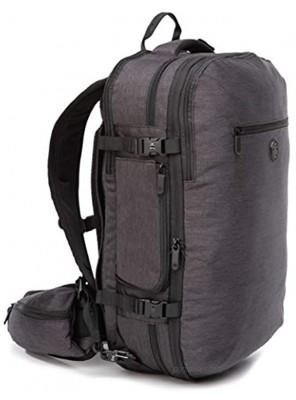 Tortuga Women's Setout Divide 26L Expandable Carry On Travel Backpack Heather Grey