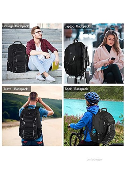 18.4 Laptop Backpack for Men 55L Extra Large Gaming Laptops Backpack with USB Charger Port,TSA Friendly Flight Approved and RFID Anti-Theft Pocket