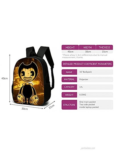 Anime Backpack Lightweight Waterproof Laptop Backpack Travel Casual Bag for Boys Girls 16 Inch