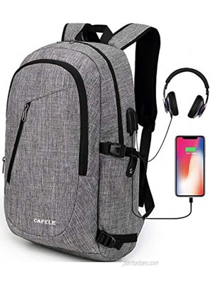 Cafele Laptop Backpack Anti-Theft Water Resistant Bookbag for Trip School w USB