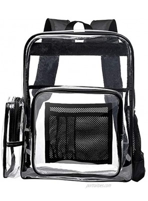 Clear Backpack Packism Heavy Duty Clear Backpack for Adults with Reinforced Straps Large Clear Bookbag Waterproof Transparent Backpack for School Security Stadiums Work