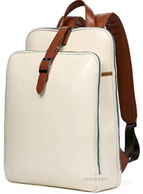 CLUCI Womens Backpack Purse Leather 15.6 Inch Laptop Travel Business Vintage Large Shoulder Bags