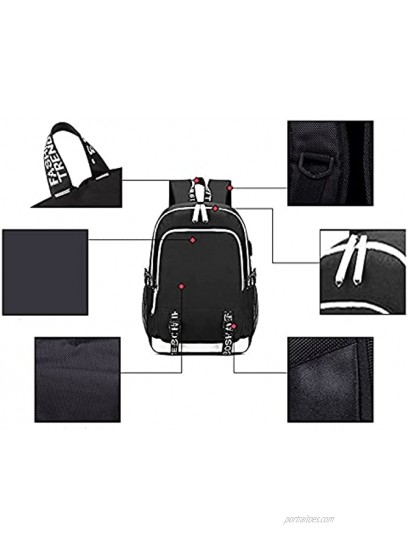CoSter Anime Backpack Hisoka Killua Gon Cosplay Backpack Laptop School Bookbag Unisex Casual Travel Daypack black1