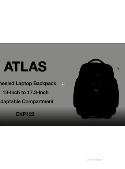 EVERKI Atlas Wheeled Laptop Backpack 13-Inch to 17.3-Inch Adjustable Compartment Business Professional EKP122
