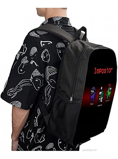 Gamer Travel Backpack Large Daypack Durable Laptop Bag Game Lightweight Bookbag with Adjustable Shoulder Strap