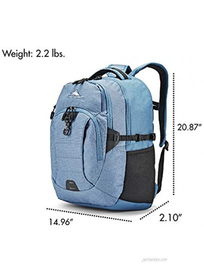 High Sierra Jarvis Laptop Backpack Graphite Blue Black One Size
