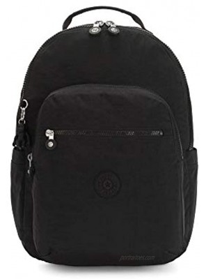 Kipling Women's Seoul 15" Laptop Backpack black noir 13.75"L x 17.25"H x 8"D
