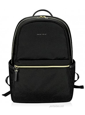 KROSER Laptop Backpack 15.6 Inch Upgraded Fashion School Backpack Water-Repellent Cumpter Backpack Laptop Bag Nylon Casual Daypack with USB Charging Port for Travel Business College Women Men-Black