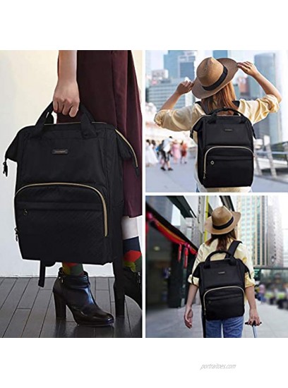 Laptop Backpack for Women BAGSMART Travel Backpacks 15.6 Inch Notebook Doctor Back pack black
