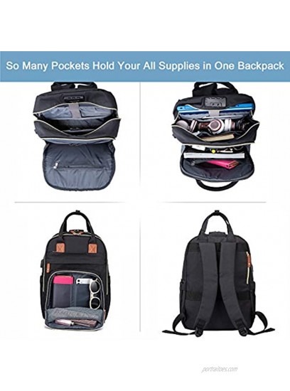 LOVEVOOK Laptop Backpack for Men & Women Unisex Travel Anti-Theft Bag Business Work Computer Backpacks Purse College School Student Bookbag Casual Hiking Daypack with Lock 15.6 Inch Black
