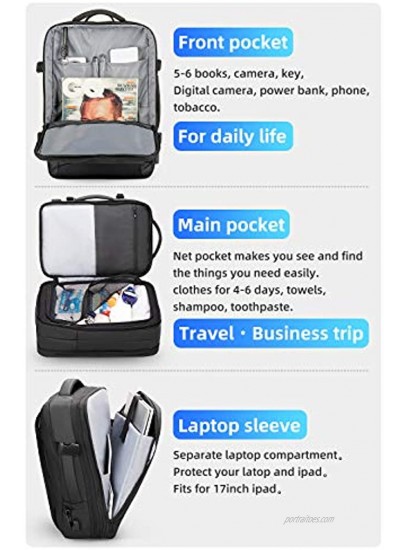 Mark Ryden 26 38L Carry on Travel Backpack for Men underseat Flight Expandable Bag fit 17.3 Laptop
