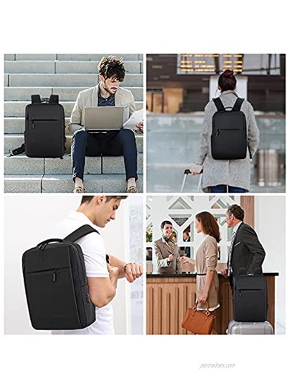 RioGree Laptop Backpack 15.6 Inch School Supplies Travel Accessories Slim Laptop Bag with USB Charging Port Business Casual or College School Backpacks Purse Gifts for Students Women Men