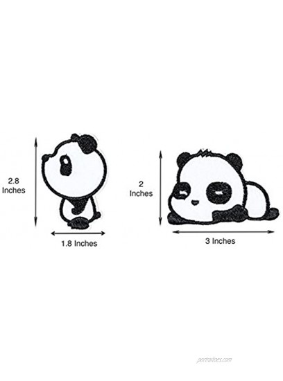 4Pcs Cute Panda Backpack Lightweight Casual Canvas Backpacks for Women