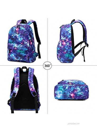 Abshoo Lightweight Water Resistant Galaxy Backpacks For Teen Girls Boys School Bookbags Galaxy D