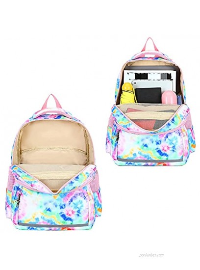 CAMTOP Backpack for Kids Girls School Backpack with Lunch Box Preschool Kindergarten BookBag Set Y0058-2 Tie Dye Blue
