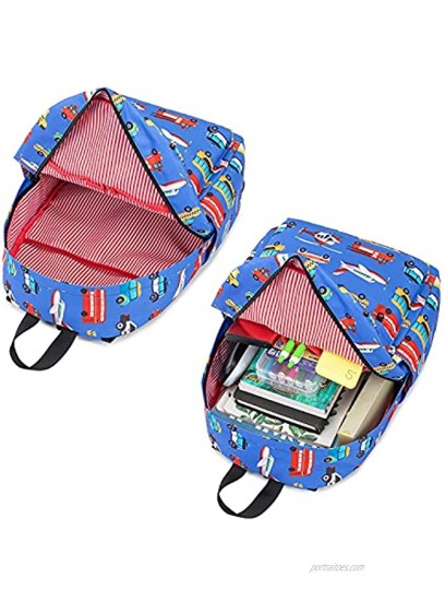 CAMTOP Toddler Backpack with Lunch Box Kid Backpacks Kindergarten School bag Set 0065 Navy Blue Car