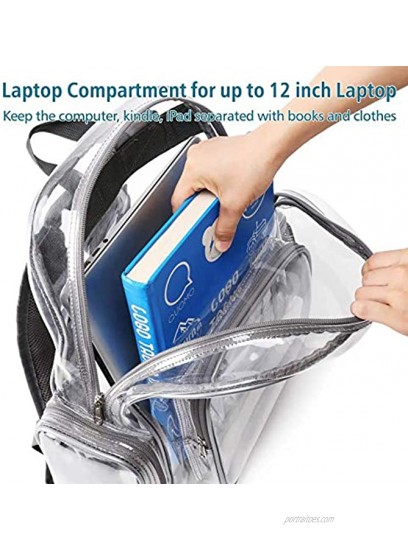 Clear Backpack F-color Heavy Duty PVC Transparent Clear Bag for Men Women