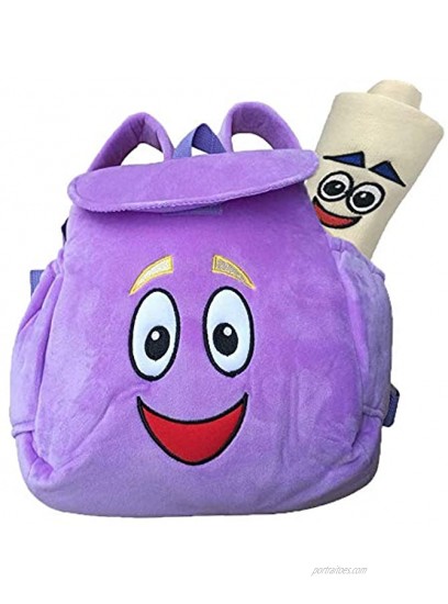 Dora bag Dora Explorer Backpack Rescue Bag Purple Dora Explorer Soft Plush Backpack For Backpacks Pre-Kindergarten Toys Birthday And New Year Gifts ,10 inch Rescue Bag with Map