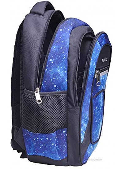 Galaxy Backpack for Boys Girls by Fenrici 16.1 Inch Durable Book Bags for Preschool Kindergarten Kids Blue