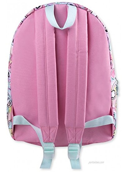 Girls' All Over Printed Backpack 17 Inch Backpack for Girls With Padded Straps