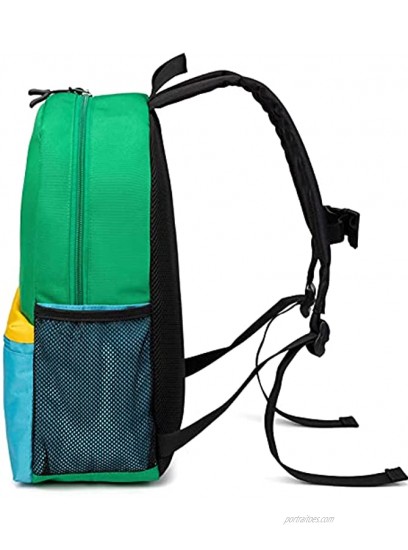 HawLander Little Kids Backpack for Boys Toddler School Bag Fits 3 to 6 years old 15 inch Green