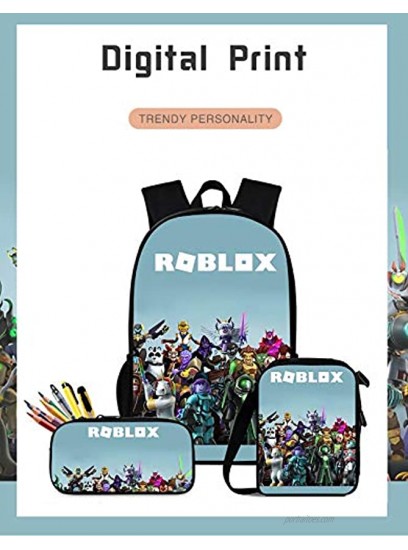 HQMLCH Game Print Multifunction Backpack Bookbag Shoulder Bag Pencil Case Outdoor School Backpack Set NO.1-One Size