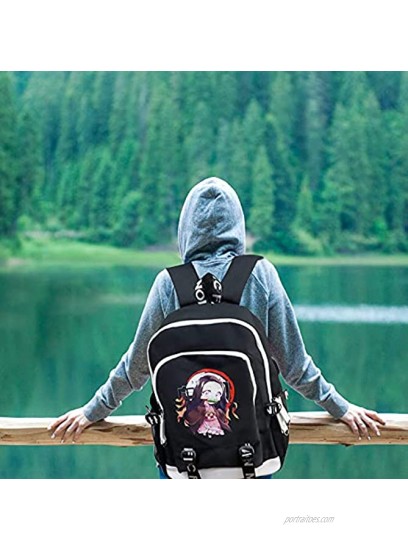 IUTOYYE Boy's Backpack 3D Print Anime Bags Comic Fans School Student Backpack with USB Charging Port
