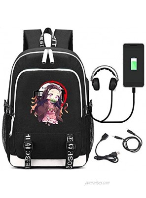IUTOYYE Boy's Backpack 3D Print Anime Bags Comic Fans School Student Backpack with USB Charging Port
