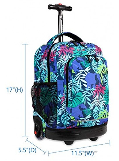 J World New York Sunny Rolling Backpack for Kids and Adults Savanna One Size
