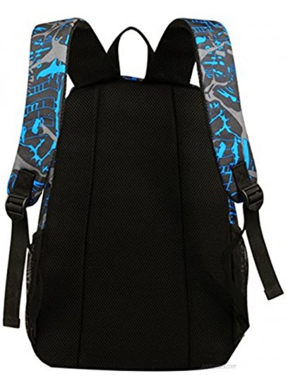 JiaYou Boy Girl Unisex 20L Fashion School Bag Backpack Bookbag with Florescent Mark 2 3 Sets