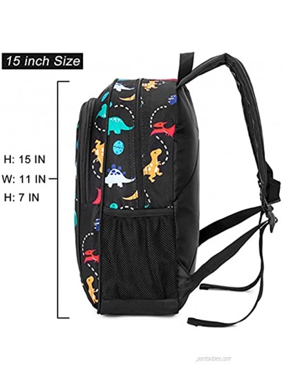 JinBeryl Kids Backpack for Boys Toddler School Bag Suitable for 4 to 7 Years Old 15 Inch