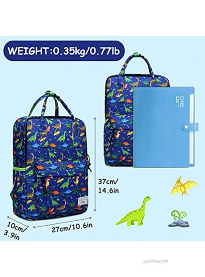 Kids Backpack Kasqo Lightweight Water Resistant Preschool Rucksack for Little Boys and Girls with Water Bottle Pockets