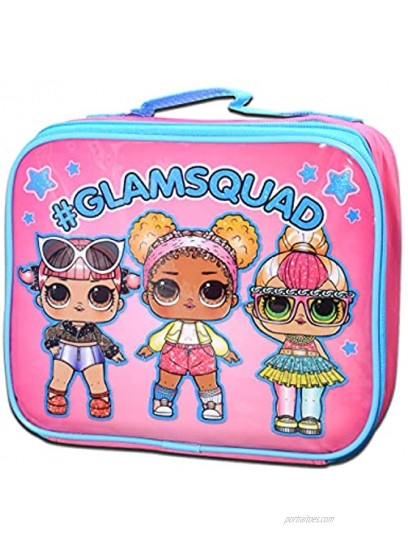 Lol Dolls Backpack With Lunch Box For Girls 5 Pc Bundle With 16 Lol Dolls School Bag Lunch Bag Animal Stickers and More For LOL School Supplies Lol Dolls Activity Set