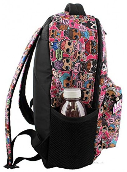 L.O.L. Surprise! Dolls Girls 16 School Backpack One Size Black Pink