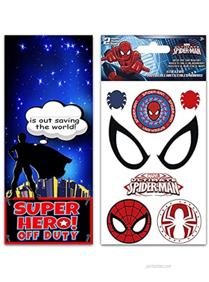 Marvel Spiderman Backpack With Lunch Box ~ 5 Pc Bundle With 15 Spiderman School Bag For Boys Girls Kids Lunch Bag Stickers And More Spiderman School Supplies