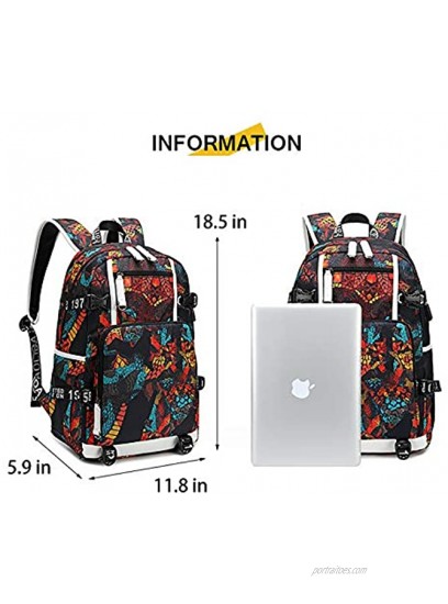 Multifunction Backpack,Casual Fashion Bags,Convenient Computer Backpack with USB Charging Port red-R