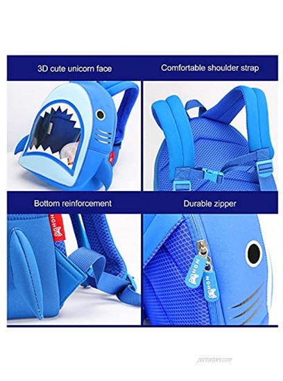 NOHOO Toddler Backpack Kids Backpack Cute Animal Schoolbag Waterproof Ocean Backpack for Baby Boys Girls Age 3 to 6 Shark
