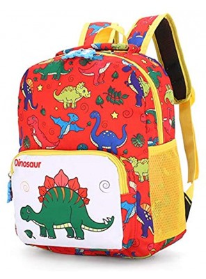 POWOFUN Kids Toddler Preschool Travel Backpack Cute Cartoon Schoolbag Backpack Bookbag Dinosaur Orange