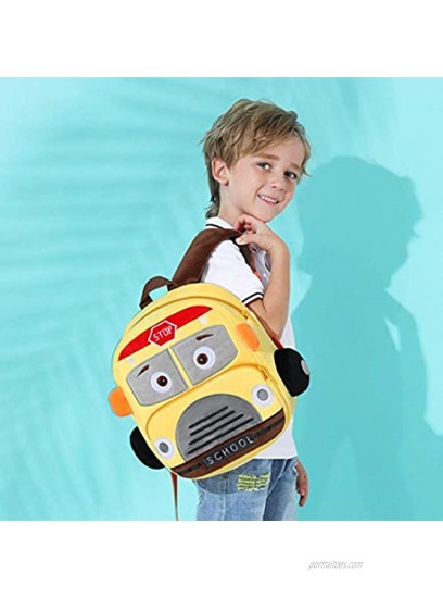 Preschool Toddler Plush Truck Car Excavator Mixer Bulldozer Backpack for Little Boys Girls Kids