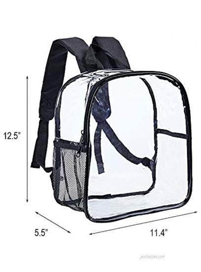 Stadium Approved Clear Mini Backpack Heavy Duty Transparent Backpack for Concert Security Travel &Stadium