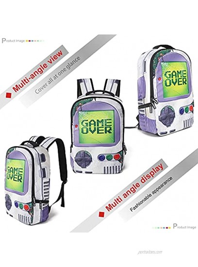 WSCSZS School Backpack Teenager Middle Book Bag for Boys and Girls Game
