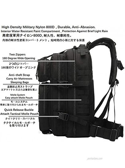 ATBP Military Tactical Backpack Molle Rucksack Backpack 35L Travel Backpack Hiking Daypack Camping Hunting Backpack