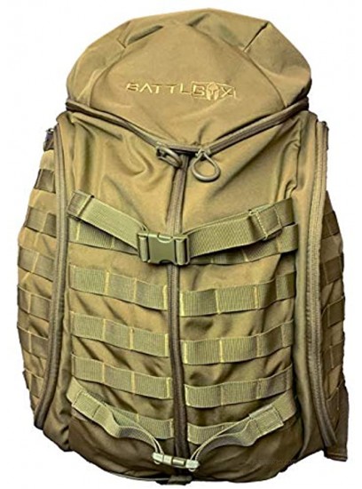 BattlBox Spartan Bag 32L Backpack 2 Day Trekking Pack Coyote Tan Color Molle Compatible Outdoor 2-Day 32 Liter Backpack Lightweight Military Tactical Hiking Bag
