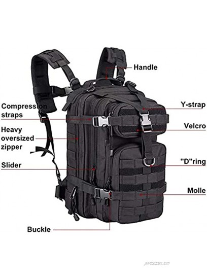 Early Special -FieldTEQ 72HR Backpack Small Military Style Tactical and Survival Rucksack Pack Camping Hunting Hiking Bug Out Bag