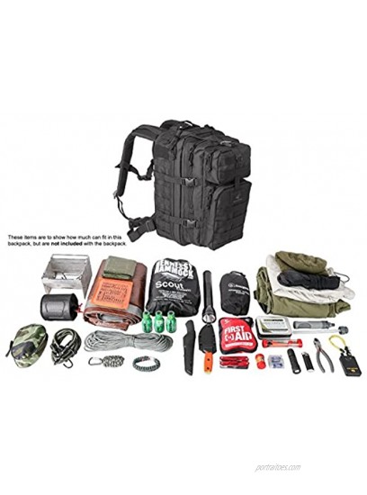 Exos Bravo Tactical Assault Hiking Camping Backpack Rucksack Bug Out Bag Daypack MOLLE Equipped Hydration Pack Compatible