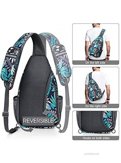 G4Free Sling Bag RFID Blocking Sling Backpack Crossbody Chest Bag Daypack for Hiking Travel