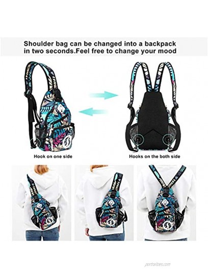 Galmaxs7 Mini Sling Backpack Multipurpose Crossbody Bag Travel Hiking Daypack